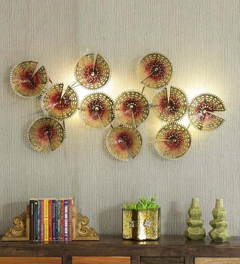 Handcrafted Metal Circles with Led for Wall Decor - ArtyCraftz.com