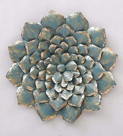 Handcrafted Metal Dahlia Flowers for Wall Decor