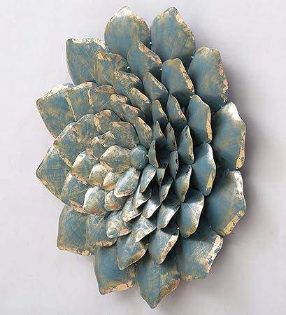 Handcrafted Metal Dahlia Flowers for Wall Decor
