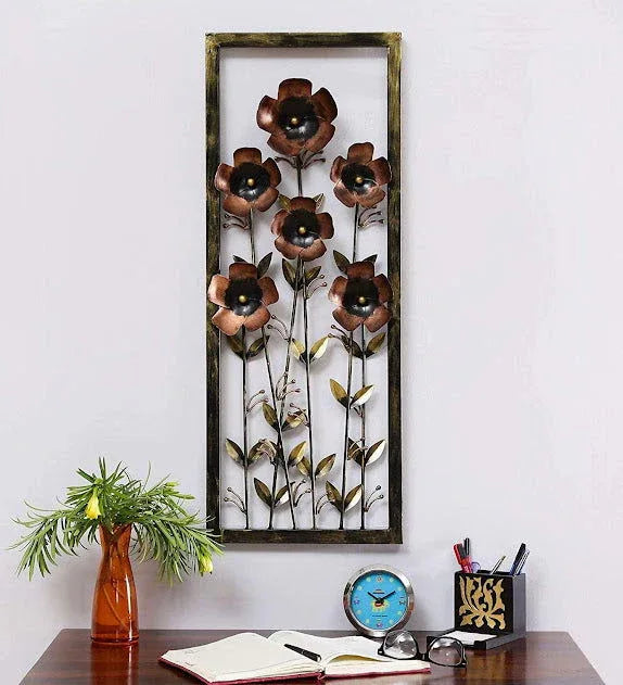 Handcrafted Metal Daisy Panel Tin Wall Art - ArtyCraftz.com