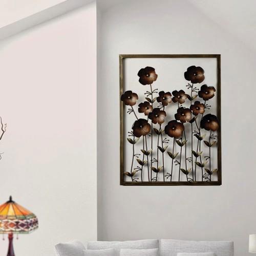 Handcrafted Metal Daisy Panel Wall Art - ArtyCraftz.com