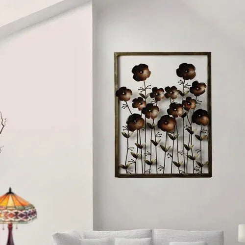 Handcrafted Metal Daisy Panel Wall Art - ArtyCraftz.com