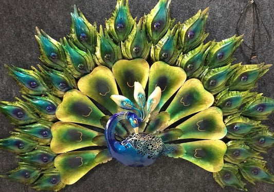 Handcrafted Metal Dancing Peacock Wall Art - ArtyCraftz.com
