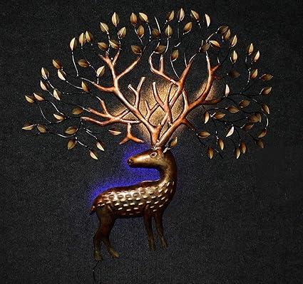 Handcrafted Metal Deer for Wall Decor