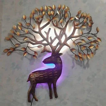 Handcrafted Metal Deer for Wall Decor