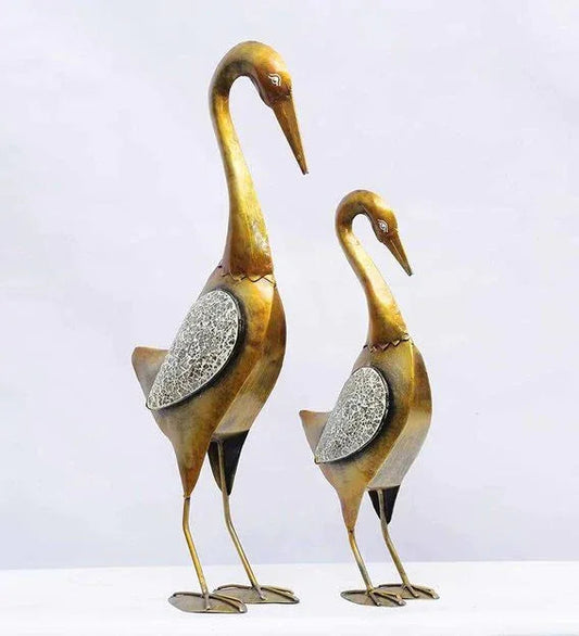 Handcrafted Metal Duck Set