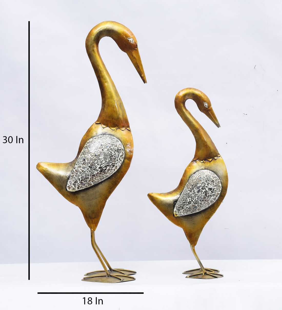 Handcrafted Metal Duck Set