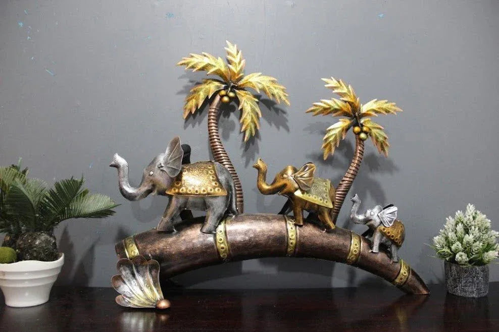 Handcrafted Metal Elephant for Showpiece - ArtyCraftz.com