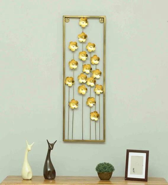 Handcrafted Metal Flower Frame Wall Art - ArtyCraftz.com