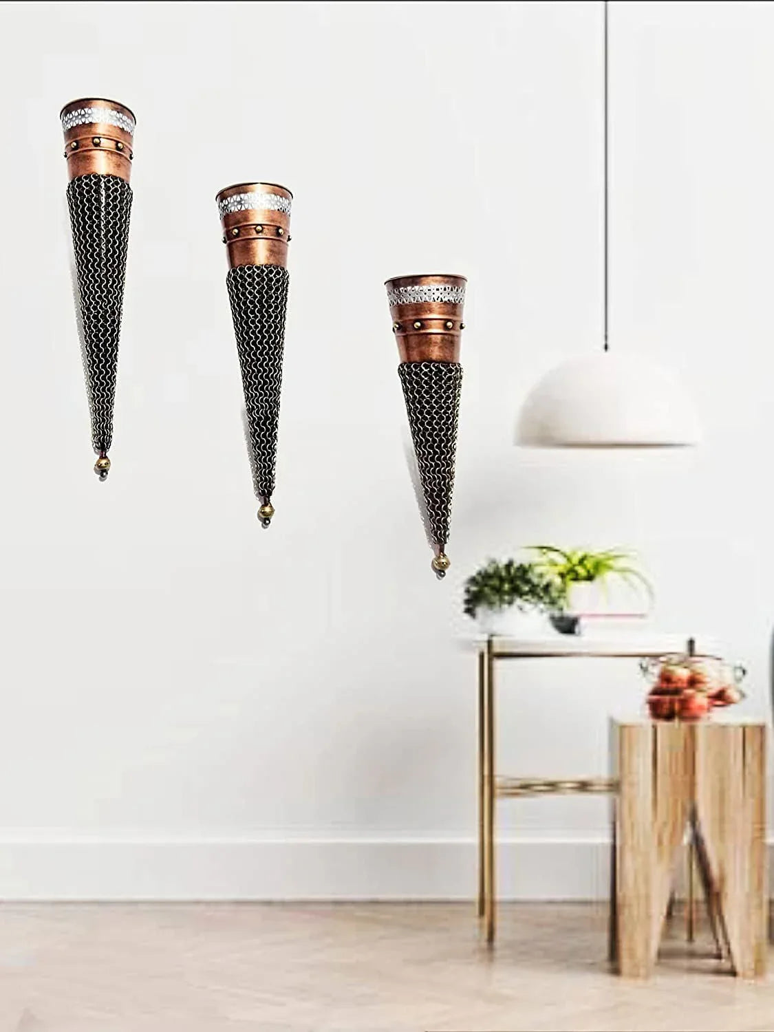 Handcrafted Metal Flower Vases for Wall Decor - ArtyCraftz.com