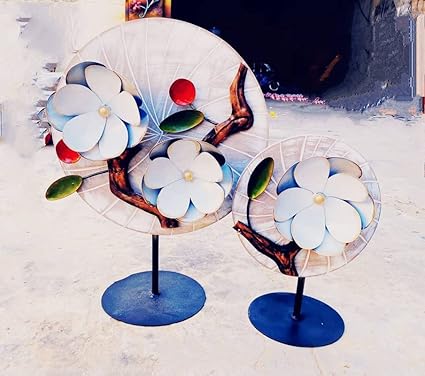 Handcrafted Metal Flowers for Showpiece