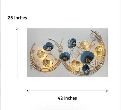 Handcrafted Metal Flowers with Led for Wall Decor