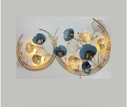 Handcrafted Metal Flowers with Led for Wall Decor