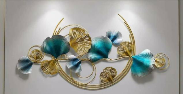 Handcrafted Metal Gingko for Wall Decor - ArtyCraftz.com