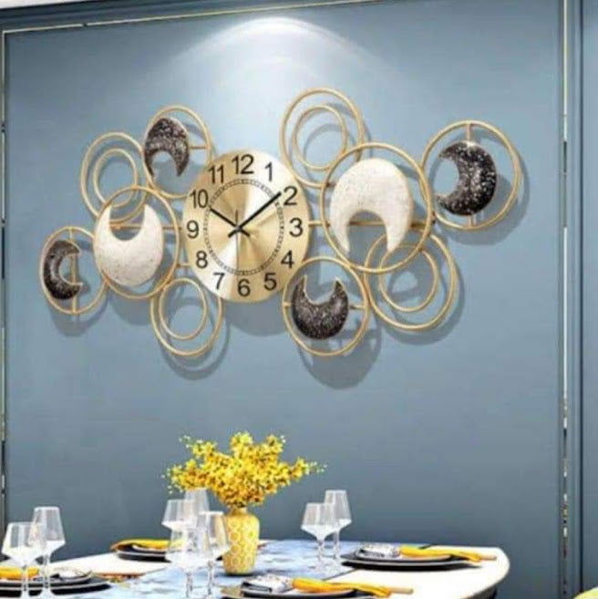 Handcrafted Metal Half Moon Time Wall Decor - ArtyCraftz.com
