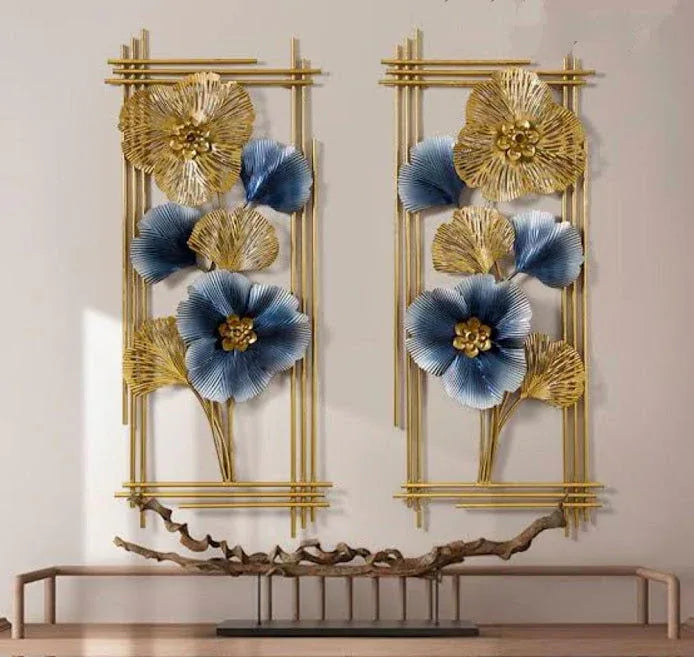 Handcrafted Metal Iris Frame Wall Decor - ArtyCraftz.com