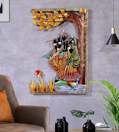 Handcrafted Metal Krishna Tree Led Wall Decor