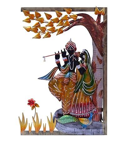 Handcrafted Metal Krishna Tree Led Wall Decor
