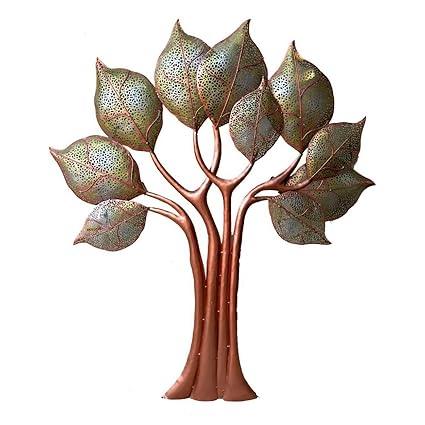 Metal 10 Leaves Tree with LED Wall Art