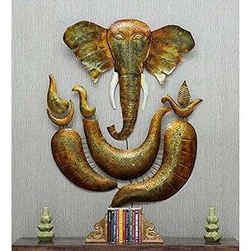 Handcrafted Metal Lord Ganesha Led Wall Decor - ArtyCraftz.com