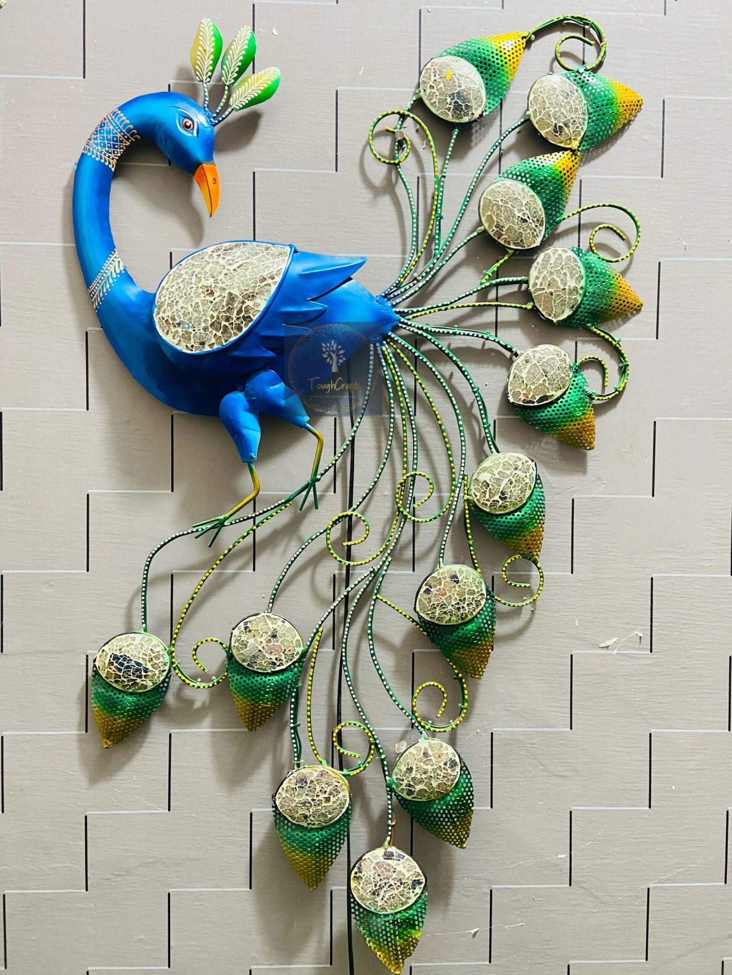 Handcrafted Metal M-Peacock Art Wall Decor - ArtyCraftz.com