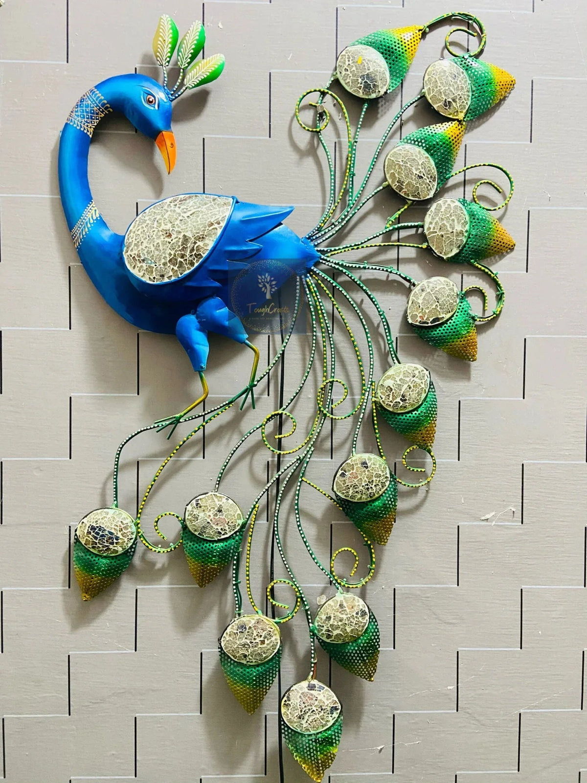 Handcrafted Metal M-Peacock Art Wall Decor - ArtyCraftz.com