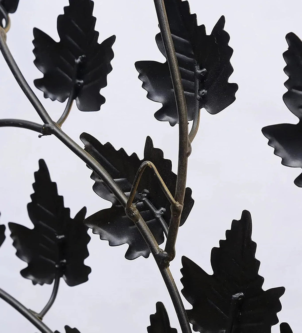Handcrafted Metal Maple Tree Ring Led Wall Art