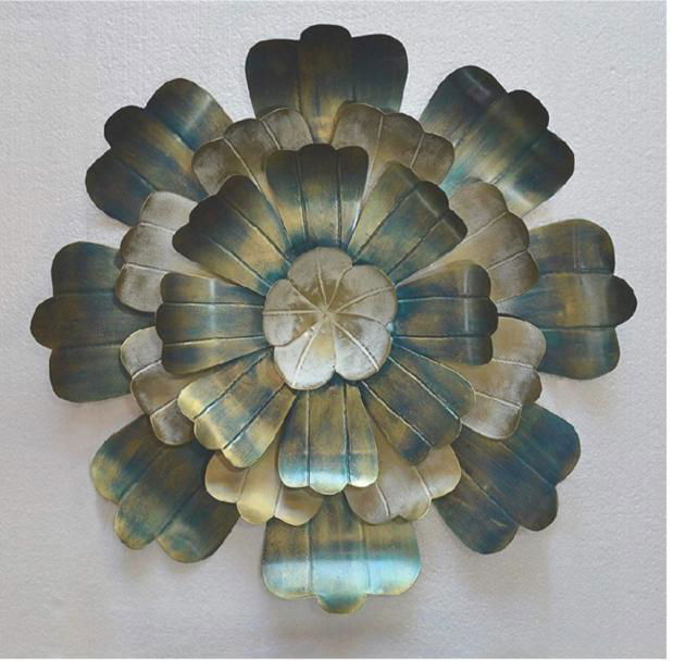 Handcrafted Metal Marigold Flower Wall Decor - ArtyCraftz.com