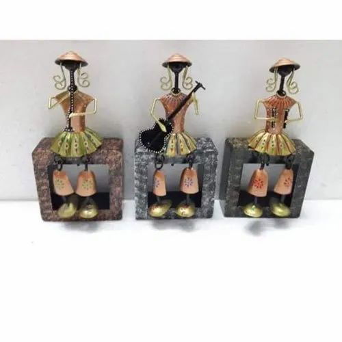 Handcrafted Metal Mucisian Dolls for Showpiece - ArtyCraftz.com
