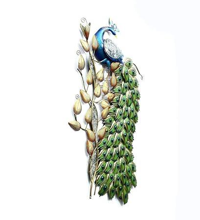 Handcrafted Metal Peacock Wall Home Decor (36*3*72 Inches)