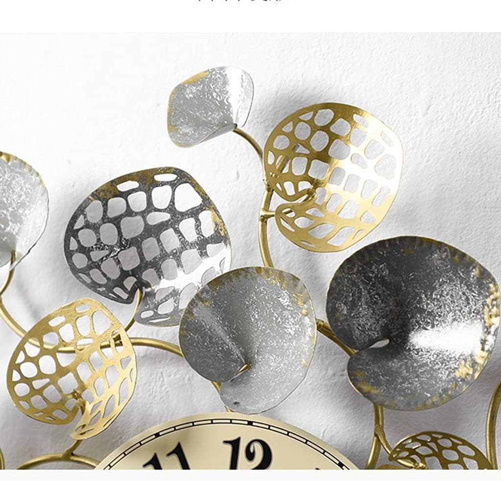 Handcrafted Metal Petals Wall Clock Decor