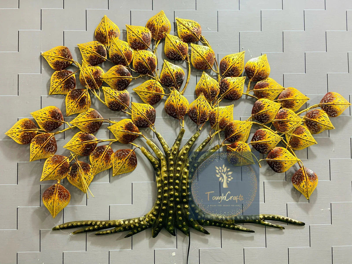 Handcrafted Metal Pipal Tree Wall Decor - ArtyCraftz.com