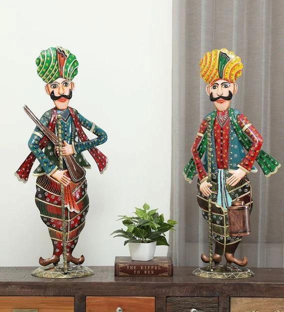 Handcrafted Metal Rajasthan Chokidar for Showpiece - ArtyCraftz.com