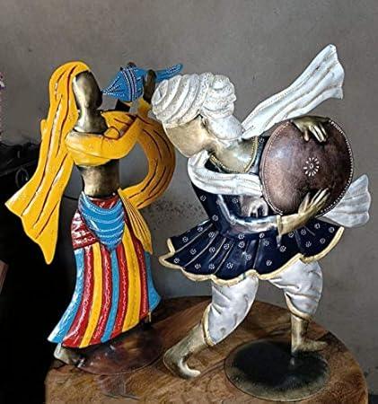 Handcrafted Metal Rajasthani Jodi for Showpiece - ArtyCraftz.com