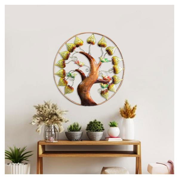 Handcrafted Metal Ring Tree Wall Art - ArtyCraftz.com