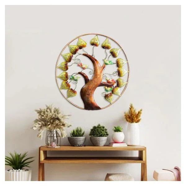 Handcrafted Metal Ring Tree Wall Art - ArtyCraftz.com