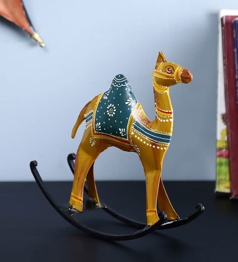 Handcrafted Metal Rocking Camel for Showpiece - ArtyCraftz.com