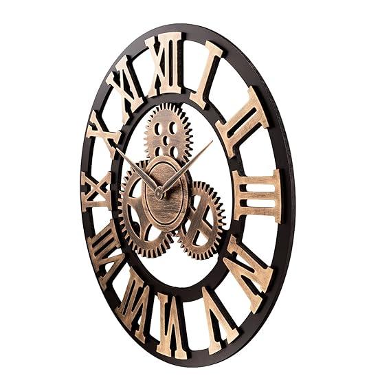 Handcrafted Metal Roman Wall Clock for Home Decor and Gifting 30 Inches