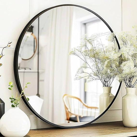Handcrafted Metal Round Mirror Wall Decor