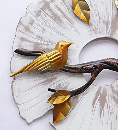 Handcrafted Metal White Birds Panel for Wall Decor - ArtyCraftz.com