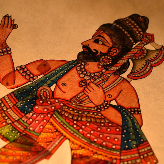 Handcrafted Parashurama Tholu Bommalata Leather Puppet-ArtyCraftz.com