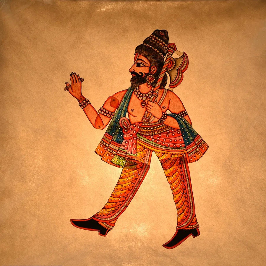 Handcrafted Parashurama Tholu Bommalata Leather Puppet-ArtyCraftz.com