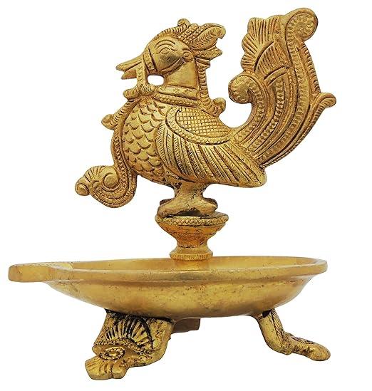 Brass Peacock Diya
