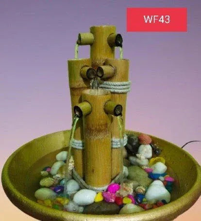 Handcrafted Small Cascading Bamboo Indoor Fountain - ArtyCraftz.com