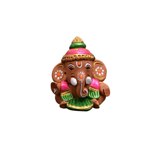 Handcrafted Terracotta Ganesha Idol-ArtyCraftz.com