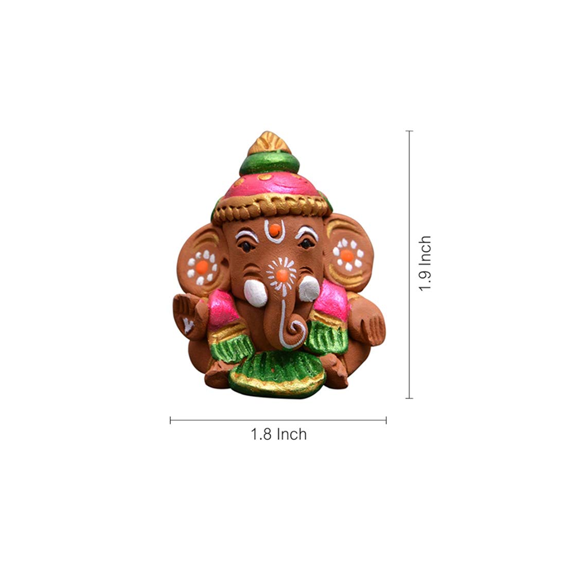 Handcrafted Terracotta Ganesha Idol-ArtyCraftz.com