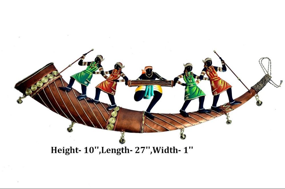 Handcrafted Tribal Musicians Metal Wall Art-ArtyCraftz.com
