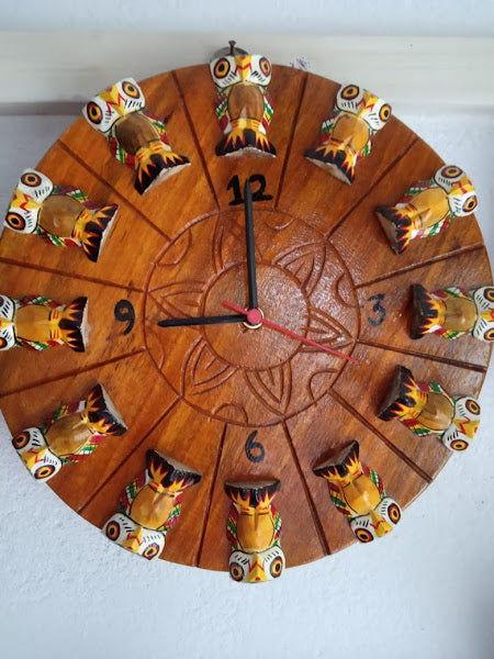 Handcrafted Wooden 12 Cute Owl Clock - ArtyCraftz.com