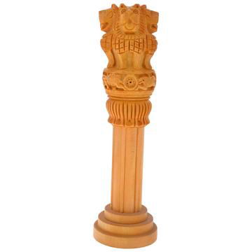 Handcrafted Wooden Ashoka Pillar for Wall Decor - ArtyCraftz.com