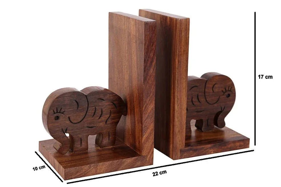 Handcrafted Wooden Elephant In Sheesham For Table Decor - ArtyCraftz.com